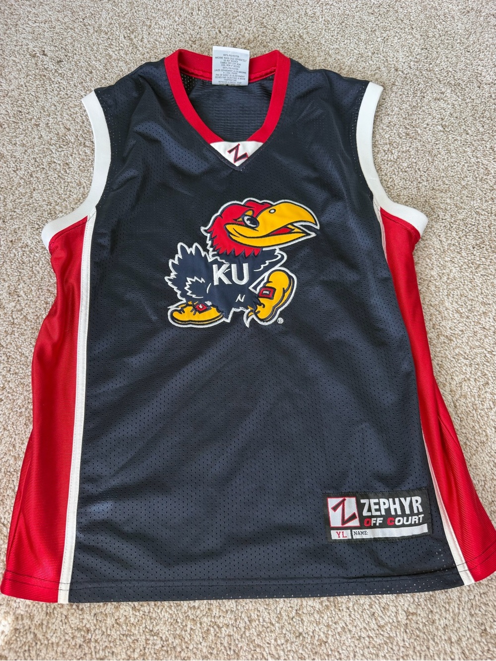 Zephyr Black Jersey with Red Trim